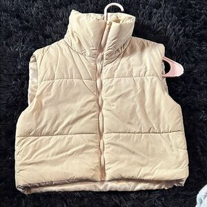 Tan Puffer Vest